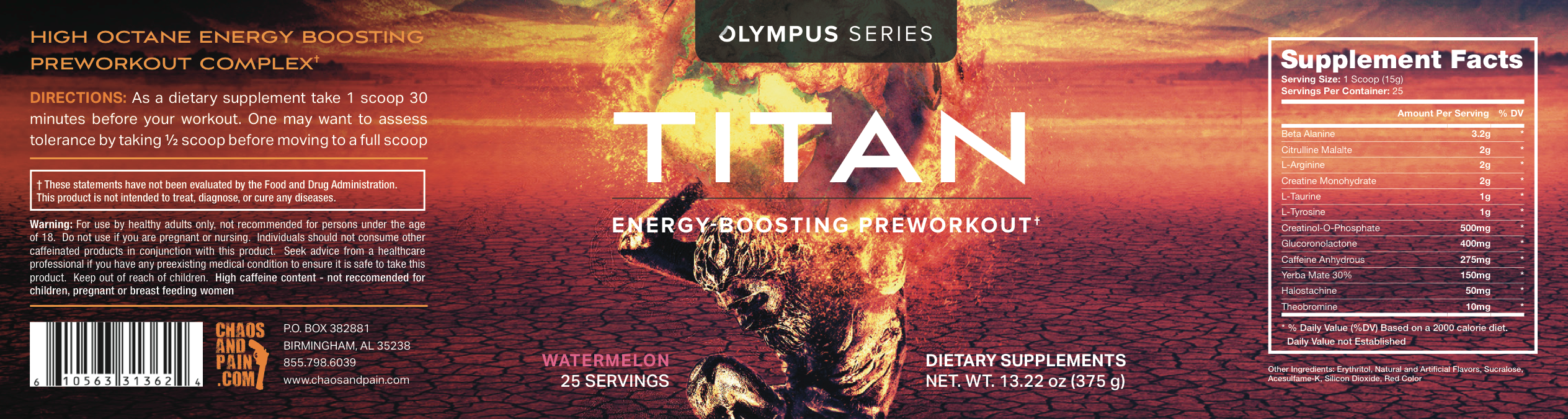 Chaos & Pain TITAN Olympus TITAN Label