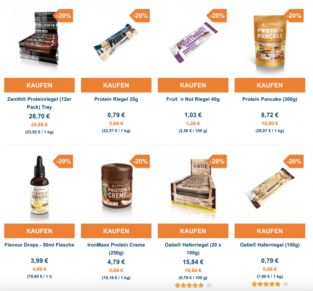 Fitness Süßigkeiten