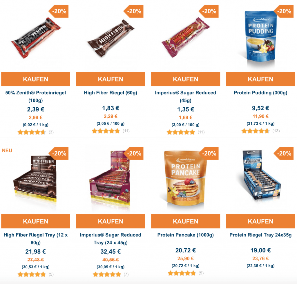 Fitness Süßigkeiten